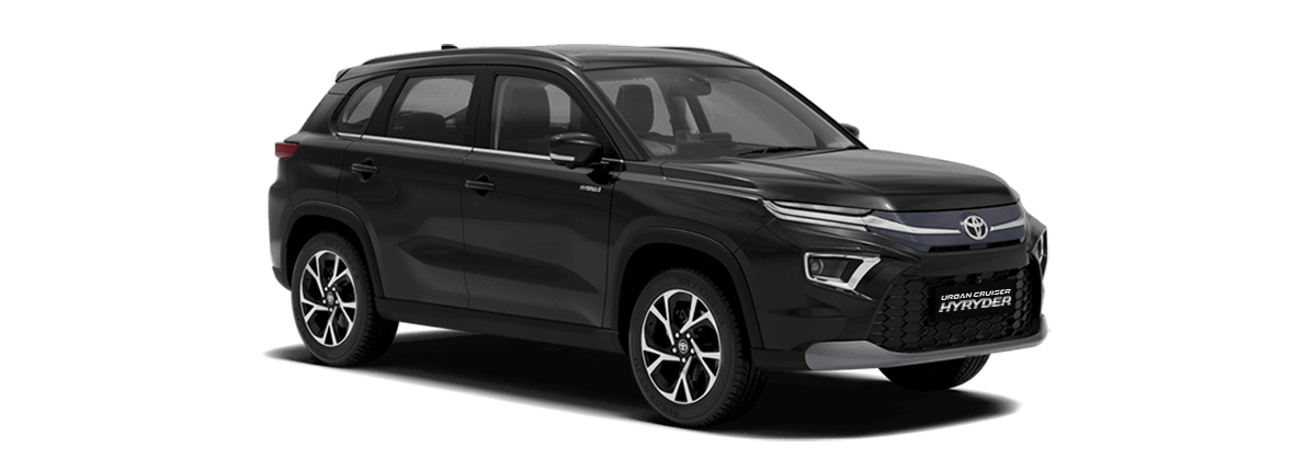 Toyota car in midnight black color finish