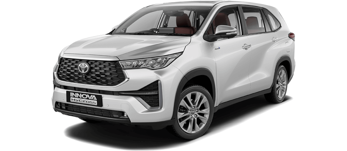 Front view of Toyota in Super White shade