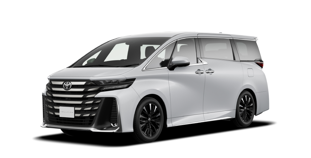 Side profile of Toyota Vellfire in white